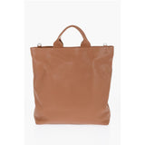 Jil Sander Brown Calfskin Tote Bag