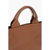 Jil Sander Brown Calfskin Tote Bag