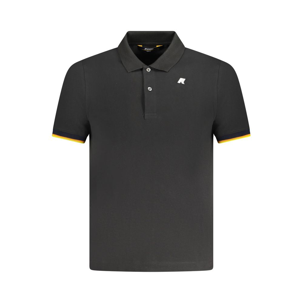 K-WAY Black Cotton Polo Shirt
