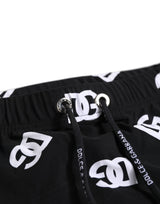 Dolce & Gabbana Black Nylon Logo Print Beachwear Brief Swimwear