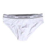 Dolce & Gabbana White Cotton Stretch Regular Brief Underwear