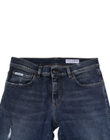 Dolce & Gabbana Blue Washed Skinny Cotton Denim Jeans
