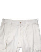 Dolce & Gabbana White Cotton Cargo Jogger Men Pants
