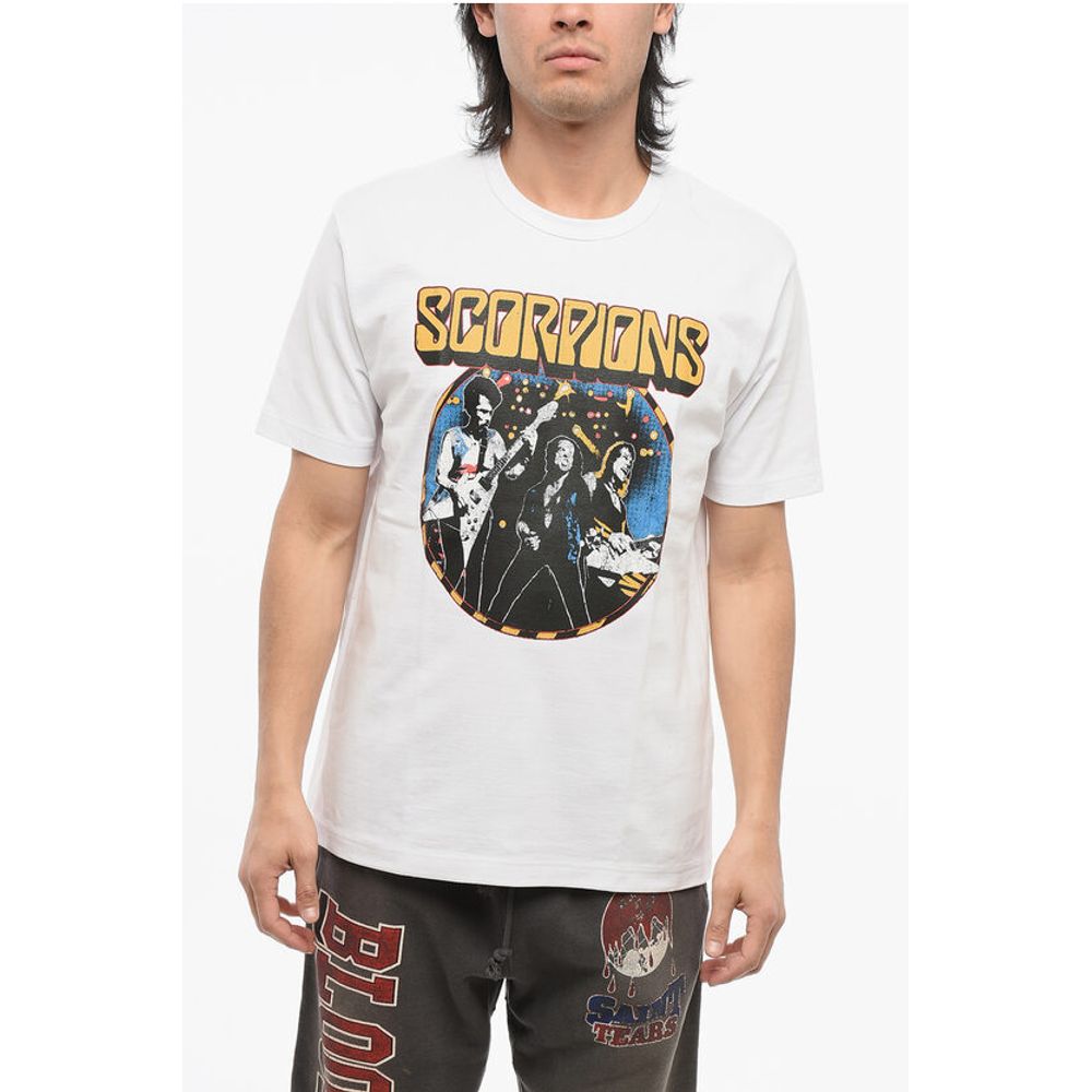 Junya Watanabe Cotton SCORPIONS Crew Neck T-Shirt with Print