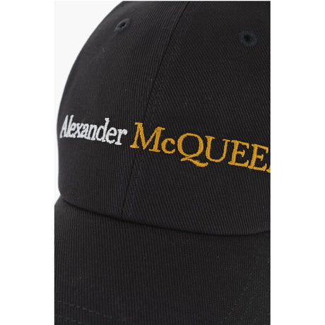 Alexander McQueen Solid Color Cap with Embroidered Logo
