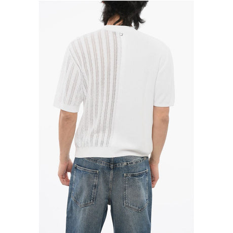 Jacquemus Short-sleeved JUEGO T-Shirt with Cable Knit Detail