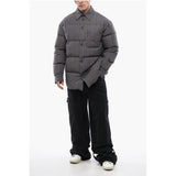Off-White Pinstriped Cotton Padded Reversible Overshirt