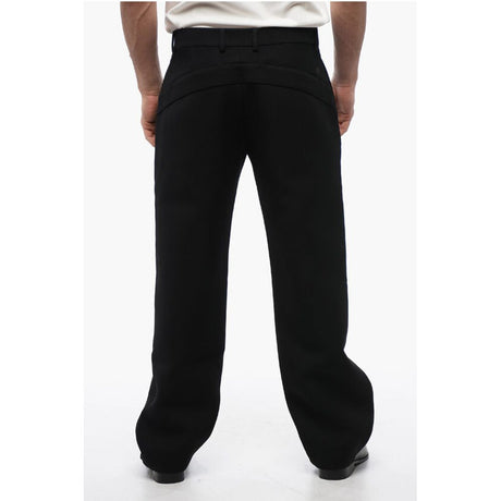 Off-White Wool Straight-Fit Pants