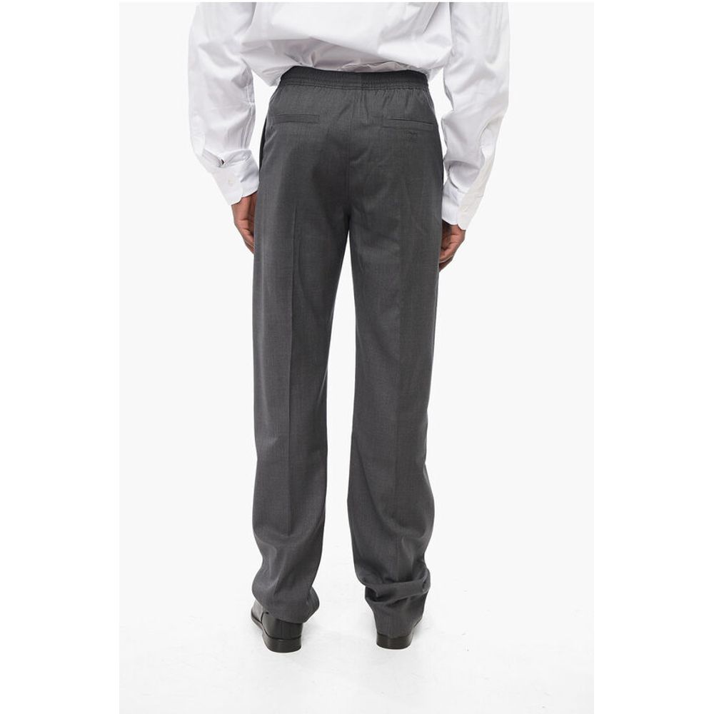 Givenchy Virgin Wool Blend Pants with Elastic Waistband