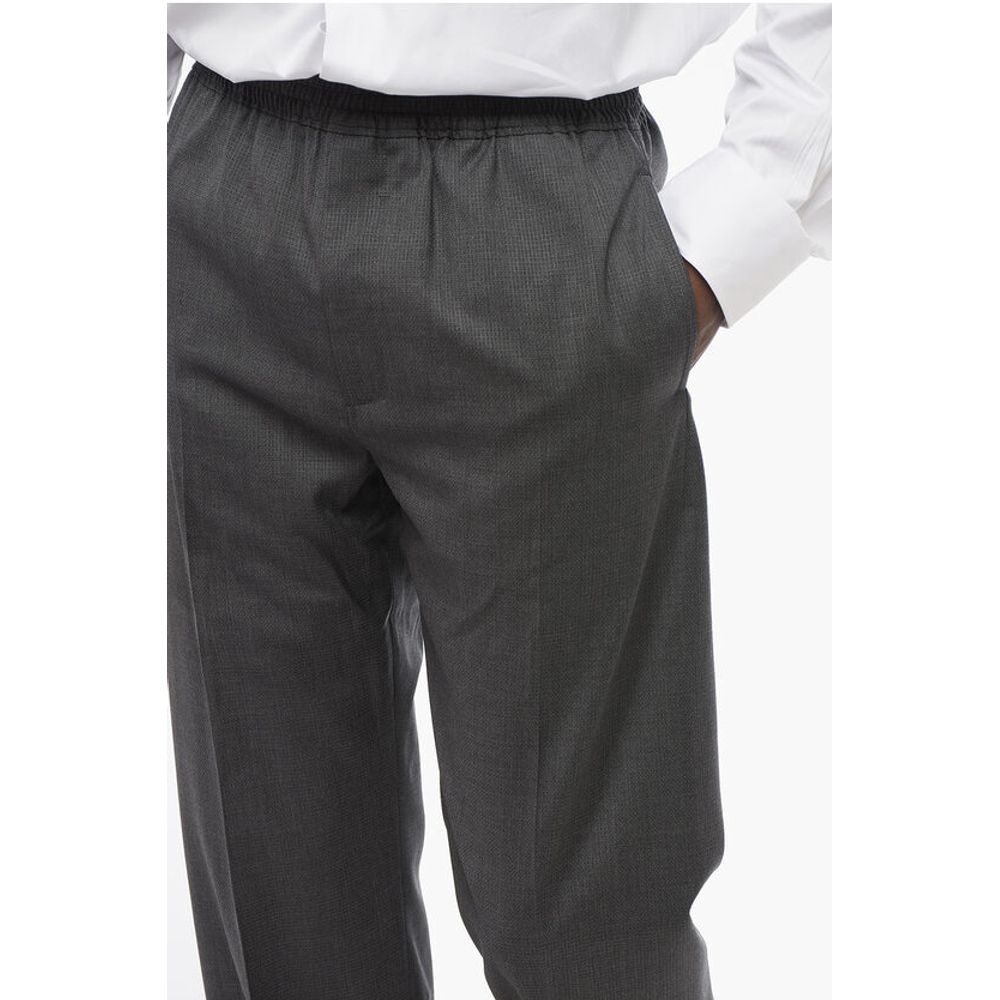 Givenchy Virgin Wool Blend Pants with Elastic Waistband