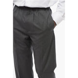 Givenchy Virgin Wool Blend Pants with Elastic Waistband