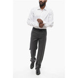 Givenchy Virgin Wool Blend Pants with Elastic Waistband