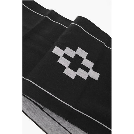 Marcelo Burlon Wool SKULL TATTOO Scarf With Jacquard Logo