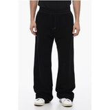 Saint Laurent Fleeced Cotton Straight Fit Sweatpants