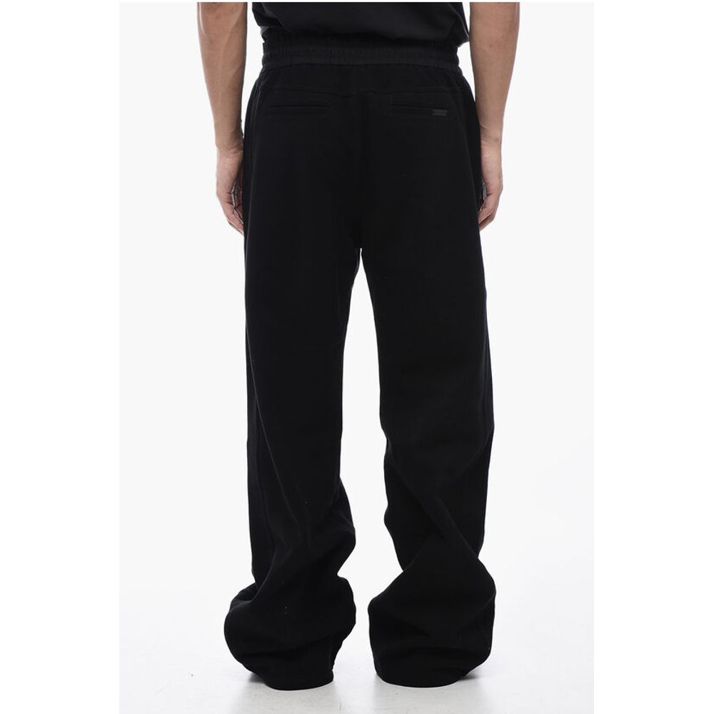 Saint Laurent Fleeced Cotton Straight Fit Sweatpants