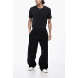 Saint Laurent Fleeced Cotton Straight Fit Sweatpants
