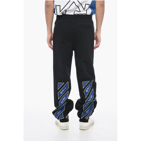 Off-White Embroidered VARS Joggers with Patchwork
