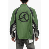 Off-White OW X JORDAN Nylon Track Windbreaker with Front Zip