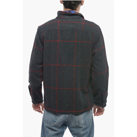 Woolrich Checked Wool Blend MALONE Overshirt
