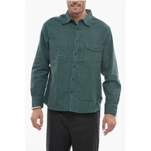 Woolrich Cotton Overshirt With Breast Pocket