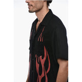 Vision of Super Flame Print Bowling Shirt
