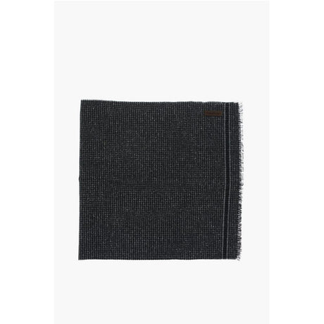 Ermenegildo Zegna Houndstooth Scarf with Fringes