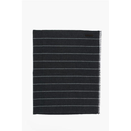 Ermenegildo Zegna Solid Color Scarf with Fringes