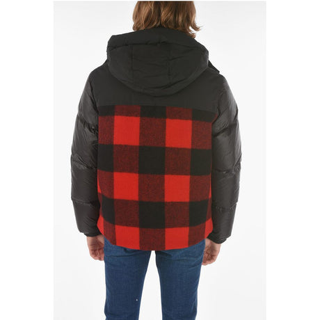 Woolrich tartan details BUFFALO down jacket