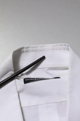 Dolce & Gabbana White Cotton Long Sleeves Dress Formal Shirt