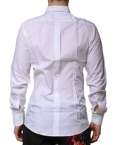 Dolce & Gabbana White GOLD Long Sleeves Dress Formal Shirt