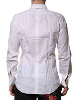 Dolce & Gabbana White GOLD Long Sleeves Dress Formal Shirt