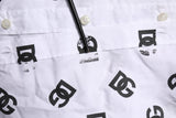 Dolce & Gabbana White MARTINI DG Logo Print Formal Shirt