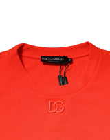 Dolce & Gabbana Orange Polyester DG Logo Sweatshirt Sweater