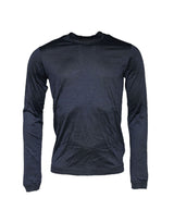 Dolce & Gabbana Dark Blue Silk Crew Neck Sweatshirt Sweater