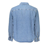 Calvin Klein Light Blue Cotton Men Shirt