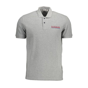 Napapijri Brown Cotton Men Polo Shirt