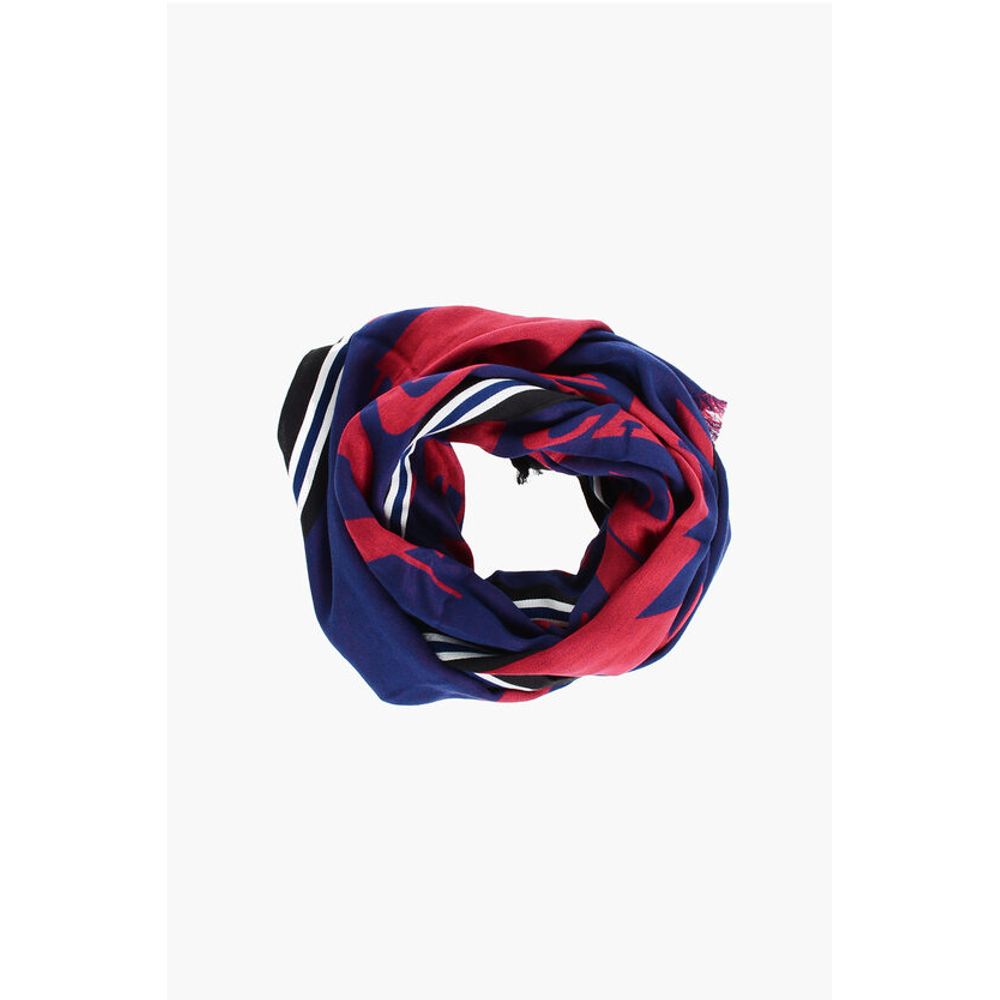 Dsquared² Two-Tone CANADIAN TEAM Scarf with Contrasting Details
