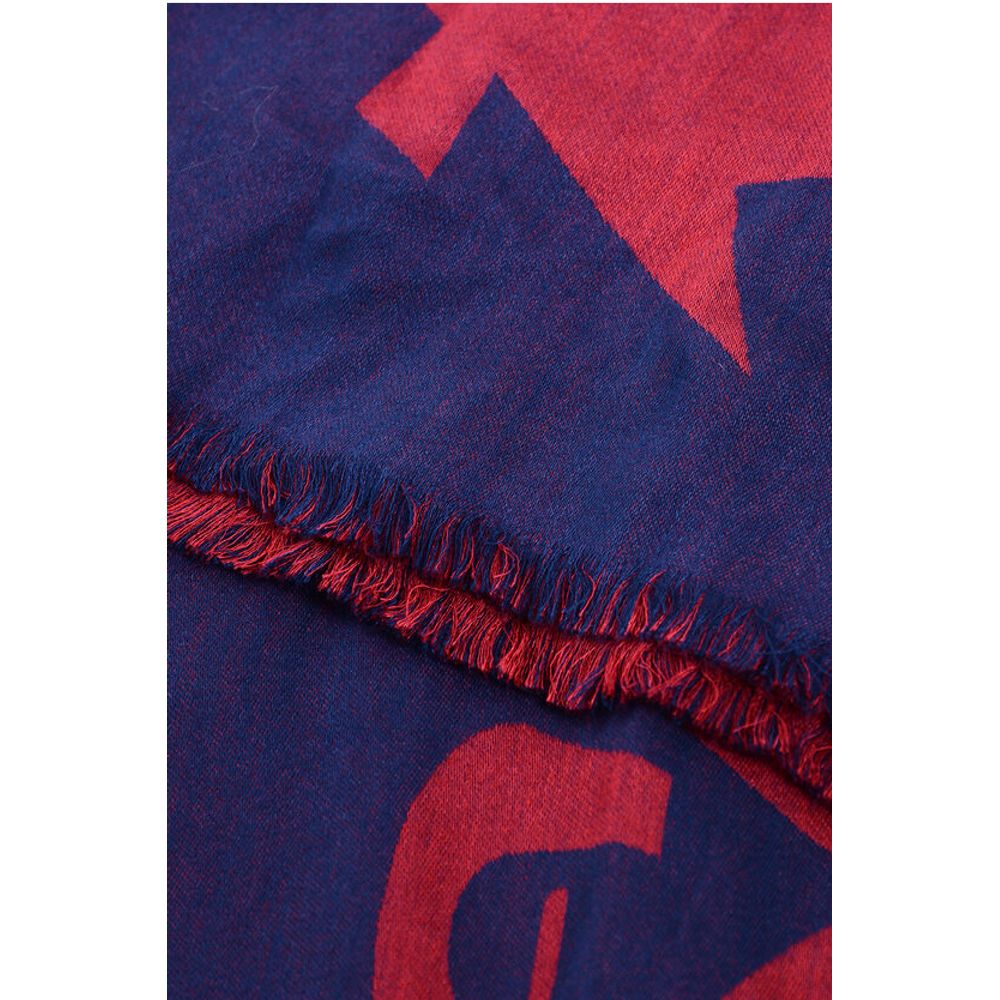 Dsquared² Two-Tone CANADIAN TEAM Scarf with Contrasting Details