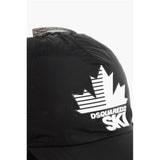 Dsquared² SKI Solid Color Cap with Contrasting Logo and Faux Fur Detai