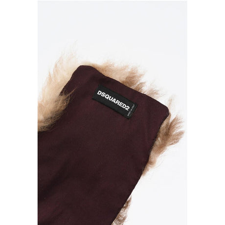 Dsquared² Two-Tone Fur Scarf with Silk Inner