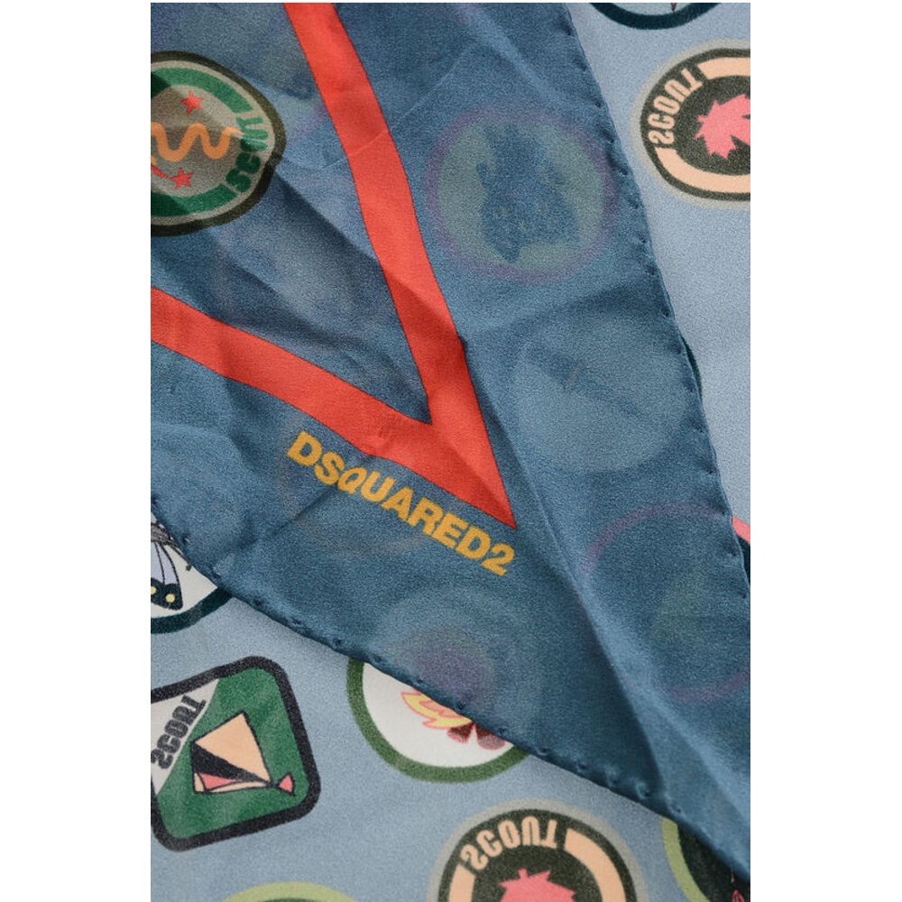 Dsquared² Patches Patterned Silk Foulard
