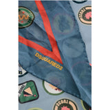 Dsquared² Patches Patterned Silk Foulard