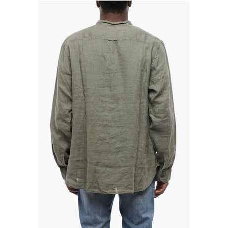 Woolrich Korean Neckline Linen Shirt