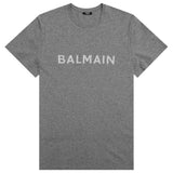 Balmain Gray Cotton T-Shirt