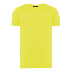 Balmain Yellow Cotton T-Shirt