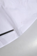 Dolce & Gabbana White Cotton GOLD Short Sleeves Formal Shirt