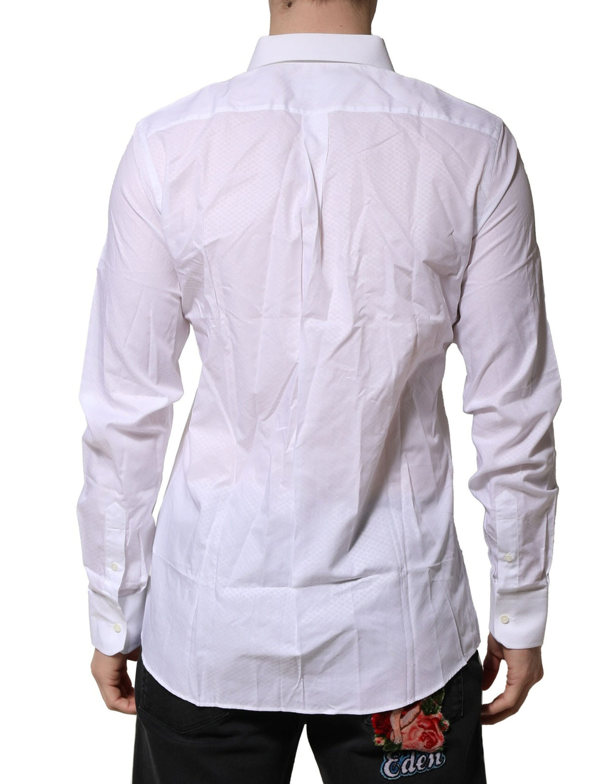 Dolce & Gabbana White MARTINI Cotton Men Dress Formal Shirt