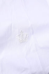 Dolce & Gabbana White Cotton Long Sleeves GOLD Formal Shirt