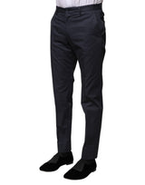 Dolce & Gabbana Dark Blue Cotton Formal Pants