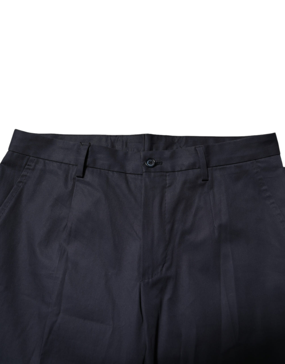 Dolce & Gabbana Dark Blue Cotton Formal Pants